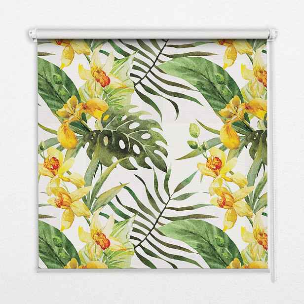 TULUP VNITŘNÍ roleta - okenní roleta - roleta - 80x140 cm - Žlutý květ