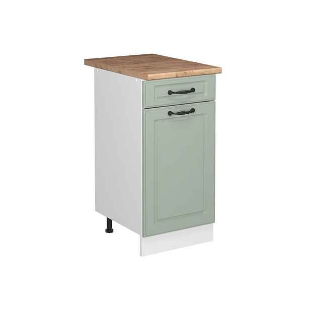 Vicco SPODNÍ SKŘÍŇKA KUCHYŇSKÉ LINKY R-Line, Mint venkovský dům/Bílá, 40 cm pracovná doska Dub Goldkraft