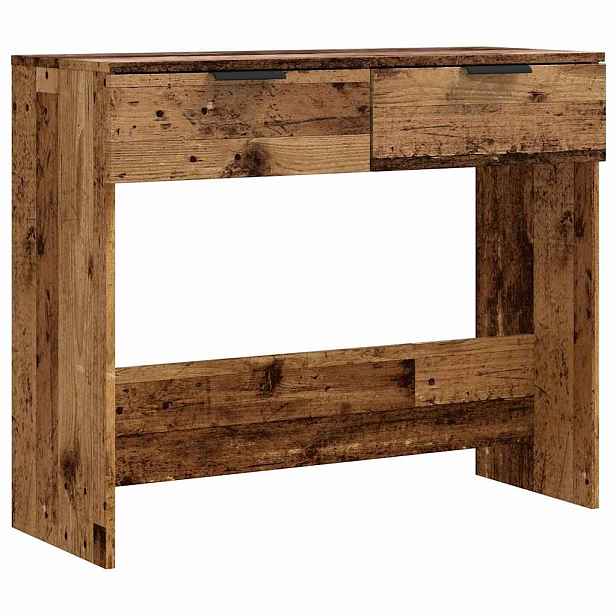 vidaXL Konzolový stolek old wood 90x36x75 cm kompozitní dřevo
