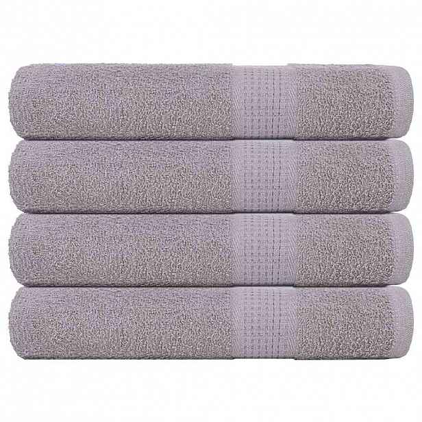 vidaXL Ručníky FROGN 4 ks šedé 100x200 cm 360 g/m²