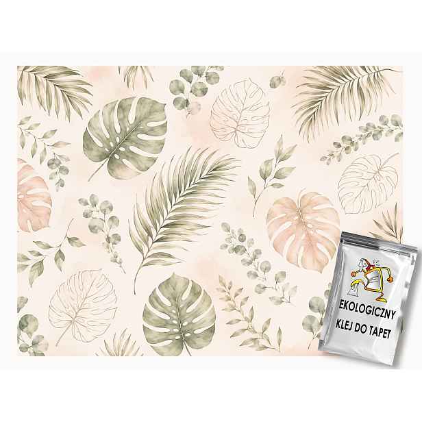 Vliesová fototapeta Natura Listy Monstera Palma Eukalyptus 312x219 130g