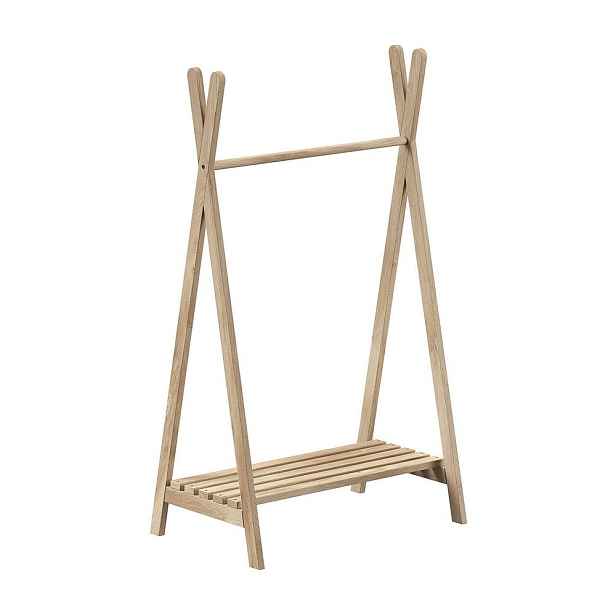 Dětský věšák z dubového dřeva v přírodní barvě 74x132 cm Forrest – Vipack