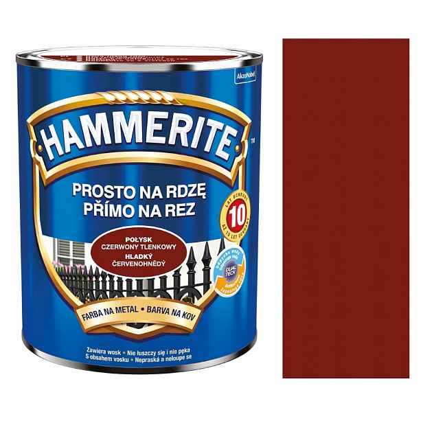 Hammerite Barva Na Rez 2,5 L Červený Oxid Lesklá