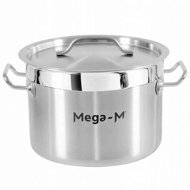 Hrnec Z Nerezové oceli s poklicí 14 l, průměr 30 cm, střední průměr Mega-M Pro
