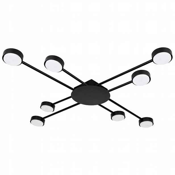 Lustr do obývacího pokoje Led Závěsná lampa 8x GX53 Stropní Svítidlo Černá Moderní