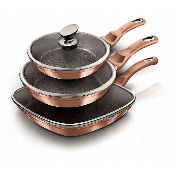 Sada 3 pánví na indukci Berlinger Haus Rose Gold BH-6195