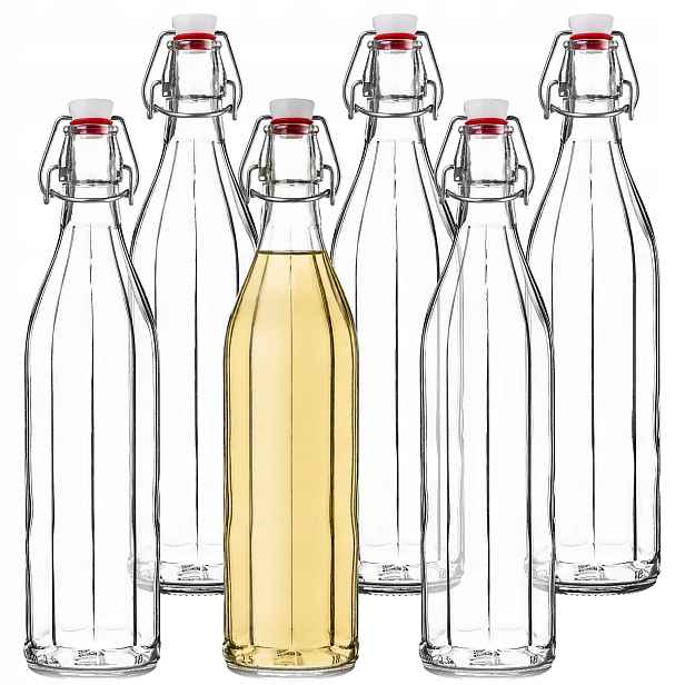 Skleněná Láhev Skleněné Láhve 750 ml 0,75 L Na Olej 6 Ks S Korkem