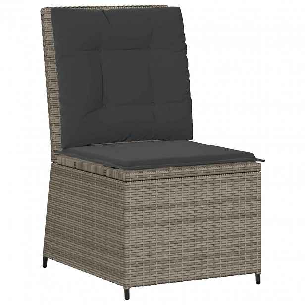 vidaXL Zahradní sofa Šedá polyratan