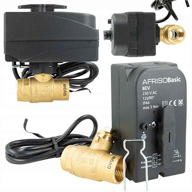 Kulový Kohout 2-CESTNÝ Bev DN15 1/2" S Pohonem 230 V Nc Afriso