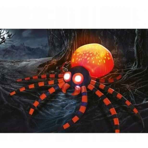 Halloweenská zahradní dekorace Pavouk 120x180 cm Led