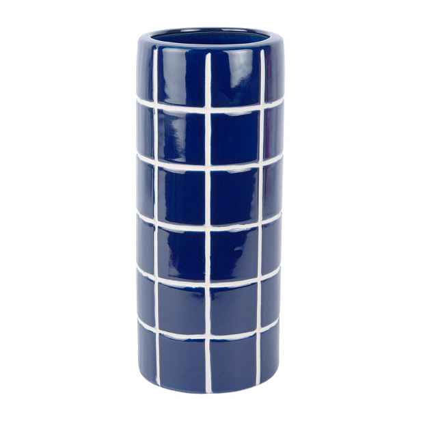 Modrá keramická váza (výška 30 cm) Retro Tiles – PT LIVING