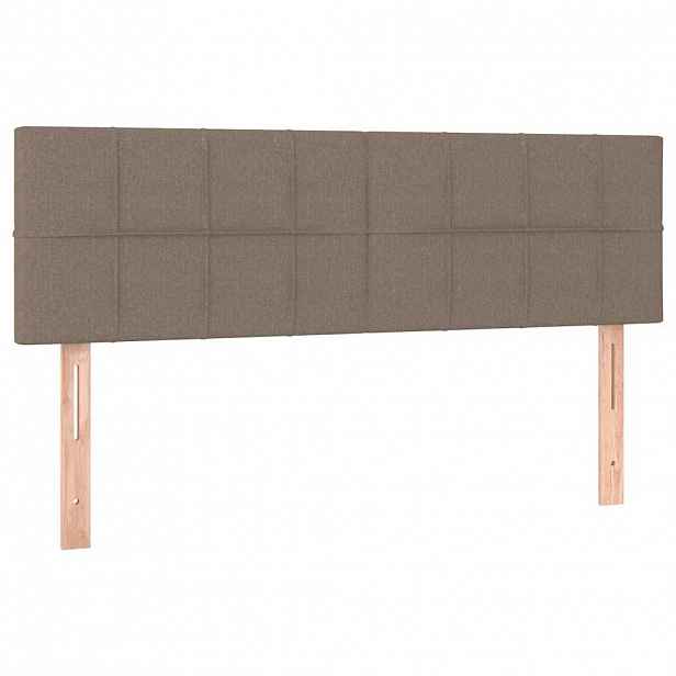 vidaXL Čela postele béžová 144x5x78/88 cm látka
