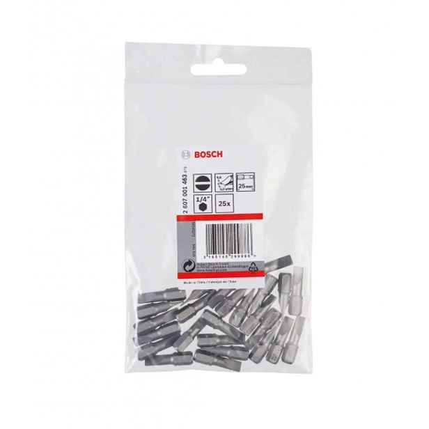 Bosch - Sada bitů S0,8x5,5, délka 25 mm, 25 ks 2607001463