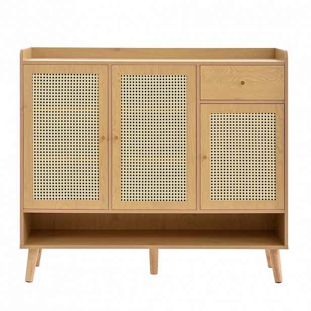 FLIEKS BOTNÍK Ratan 3 Dvířka Přírodní 120x35x106cm