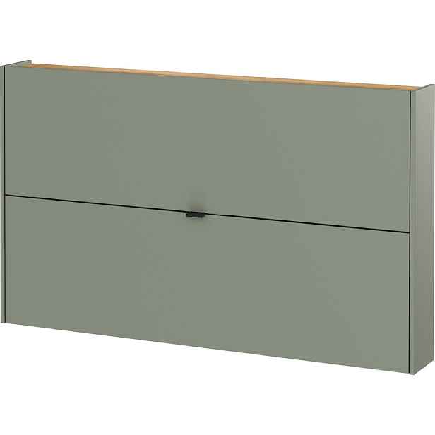 Šalvějově zelený výklopný botník 140x85x19 cm Ameca – Germania