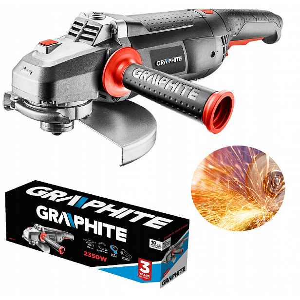 Úhlová bruska 2350W síťová 230V ergonomická Silná 6500 otáček/min.