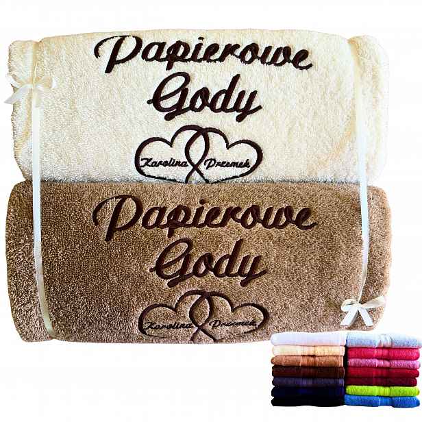 Dárek k 1. Výročí Svatby první výročí papírové hody Ručníky Výšivka