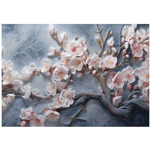 Fototapeta Kvetoucí flizelina Sakura Růžové květy do obývacího pokoje 300x210 lepidlo