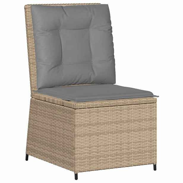 vidaXL Zahradní sofa Beige a šedá polyratan