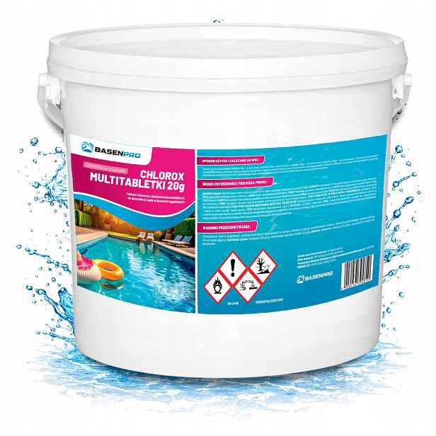 Chlorové tablety do vody bazén Chlorox Chemie Ultra Silné Čistí Vodu 5KG