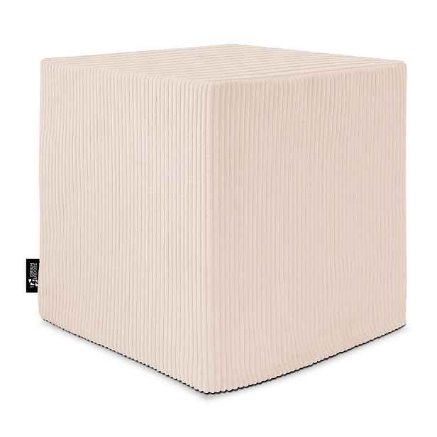Dreamroots SEDACÍ KOSTKA QUBIK 40/40/40 cm manšestr Vanilla Ice