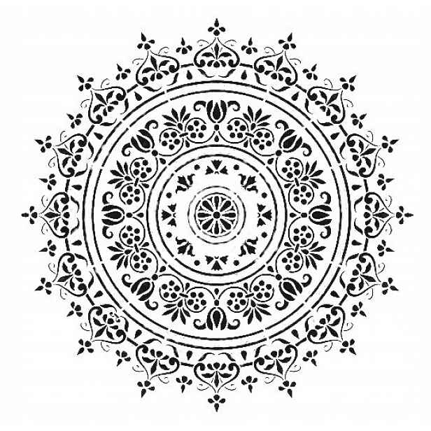 Omítací Šablona LuxBud Mandala 2 92 cm pro architektonický betonu