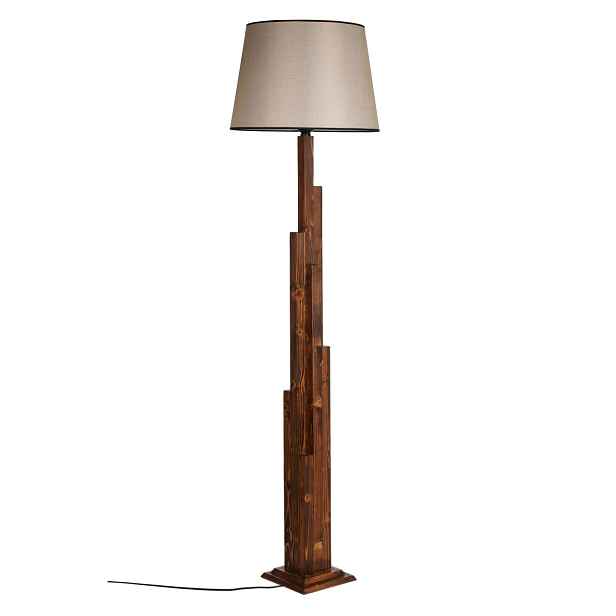 Opviq Stojací lampa Yanik III 165 cm hnědá/béžová