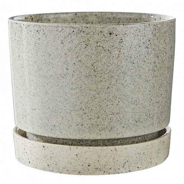PLANT Květináč s miskou 20 cm - šedá