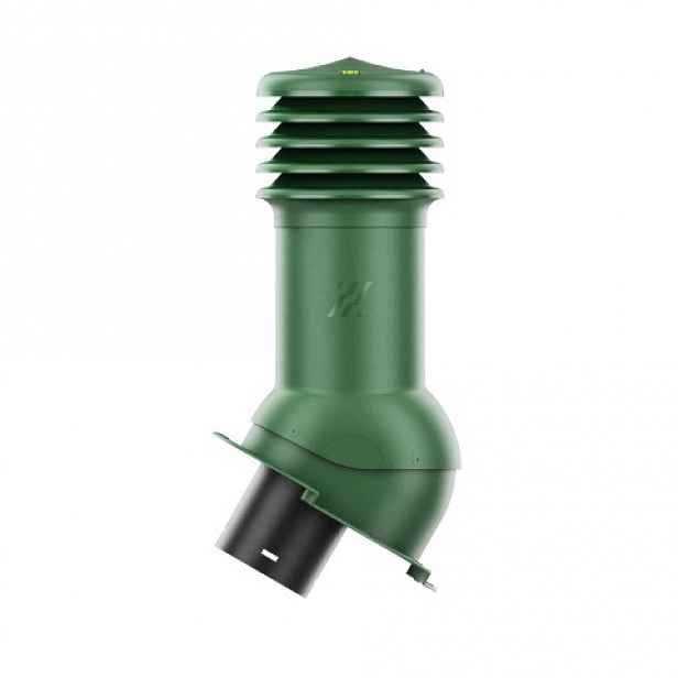 Větrací komín HiVent pro střešní plech a kaprařinu fi125 mm zelený