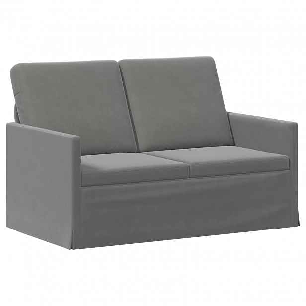 vidaXL Pohovka pro 2 osoby Tmavě šedá 130 x 81 x 82 cm Samet