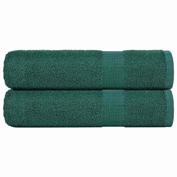 vidaXL Ručníky do sprchy FROGN 2 ks zelené 70 x 140 cm 360 g/m²