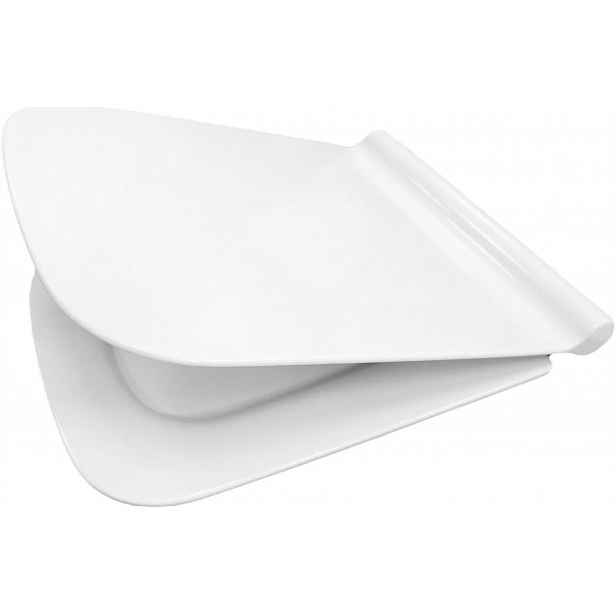 Wc sedátko s pozvolným sklápěním T080 Slim, obdélníkový kovový závěs
