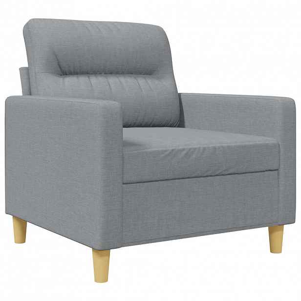 vidaXL Křeslo světle šedé 60 cm textil