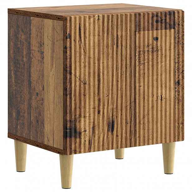 vidaXL Noční skříňka Staré dřevo 43 x 34,5 x 50 cm Kompozitní dřevo