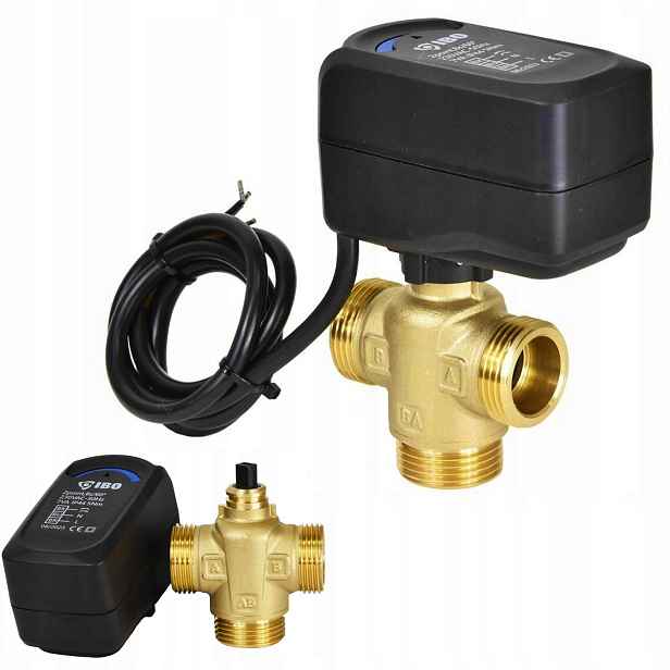 3-CESTNÝ Přepínací Ventil 5/4" S Pohonem DN32 Kvs 12 m³/h