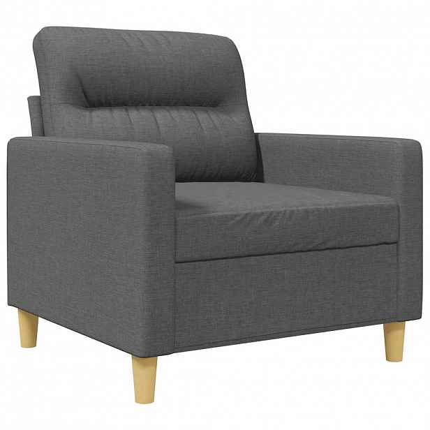 vidaXL Křeslo tmavě šedé 60 cm textil