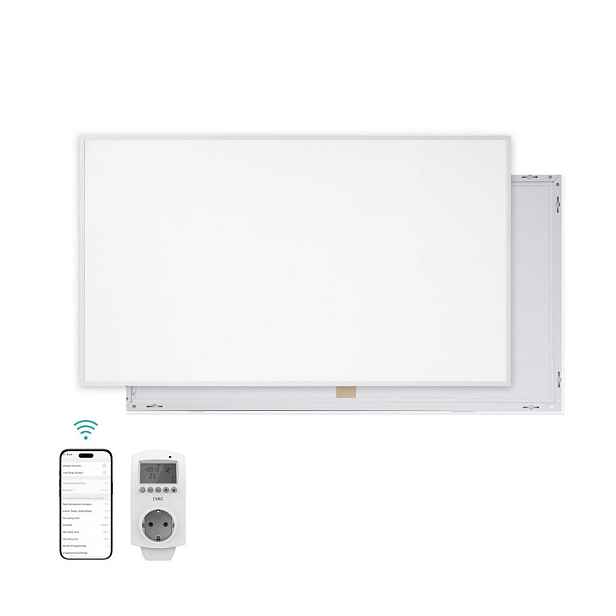 EMKE ELEKTRICKÝ nástěnný konvektor 600 W s termostatem a ovládáním přes aplikaci 100,5/59,5 cm