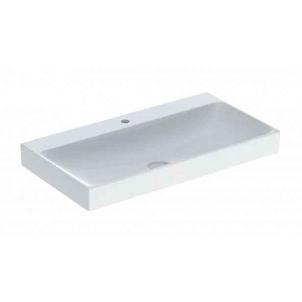 Geberit ONE - Umyvadlo 90x48x14 cm, bez přepadu, s otvorem pro baterii, KeraTect, bílá 505.020.01.3