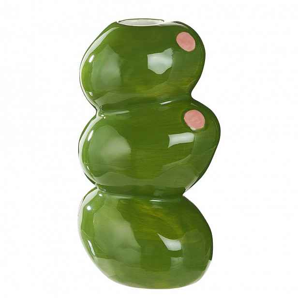 OLIVES Váza 17 cm - zelená