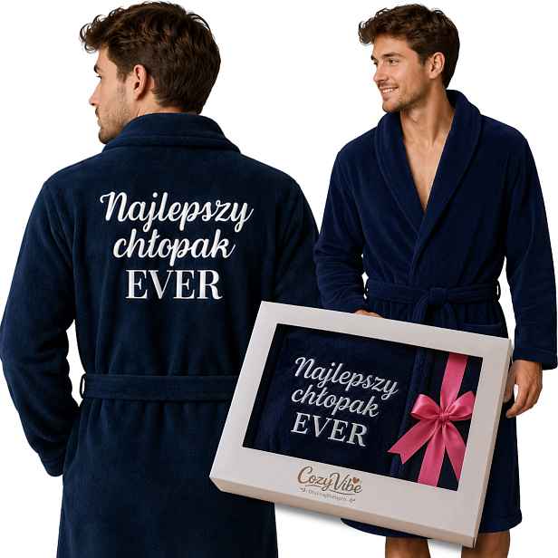 Pánský Teplý Župan 2XL XXL Pro Kluka, Měkký Nápad Na Dárek+krabička
