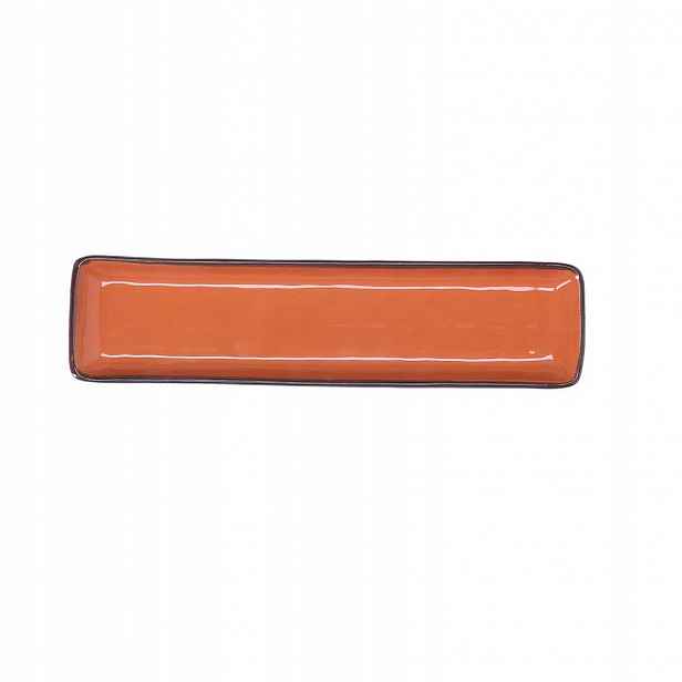 Sada 4 obdélníkových podnosů 32x8 cm Concerto Arancione Rose&Tulipani