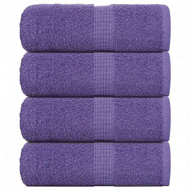 vidaXL Ručníky FROGN 4 ks fialové 30x30 cm 360 g/m²