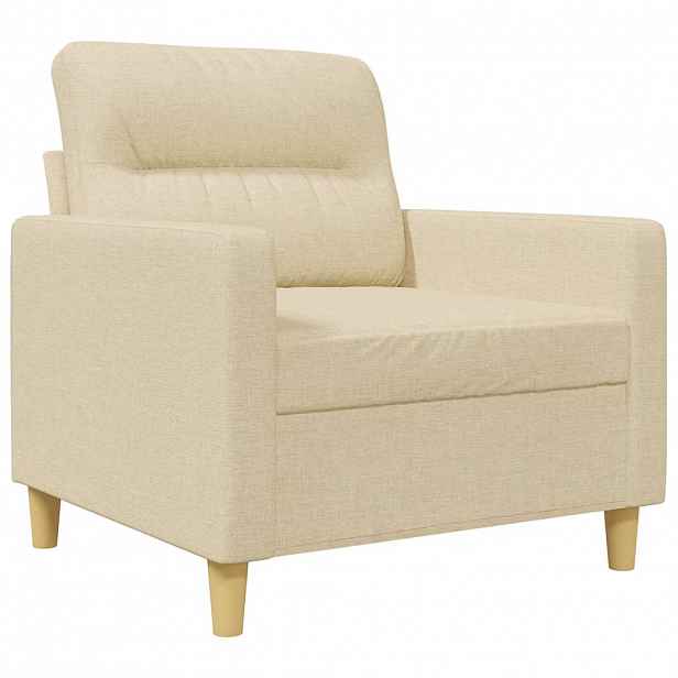 vidaXL Křeslo krémové 60 cm textil