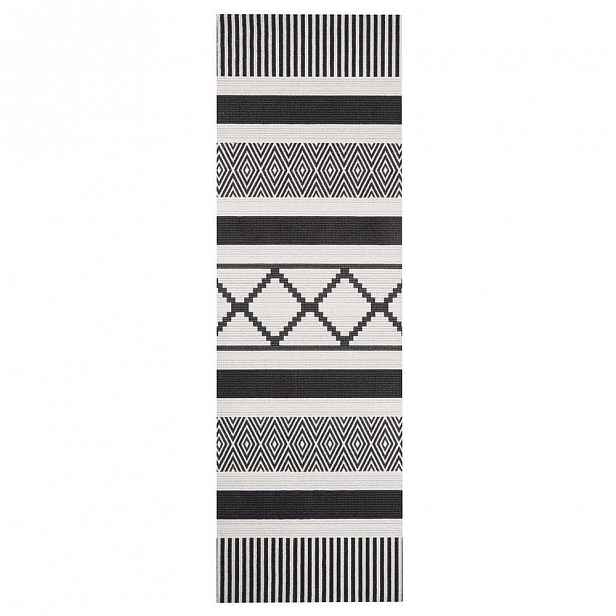 Černošedý kuchyňský běhoun Hanse Home Lineo, 45 x 140 cm