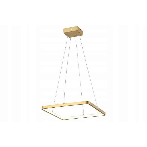 Moderní závěsná Led lampa zlatá čtvercová 40 cm horizontální 4000K Reality