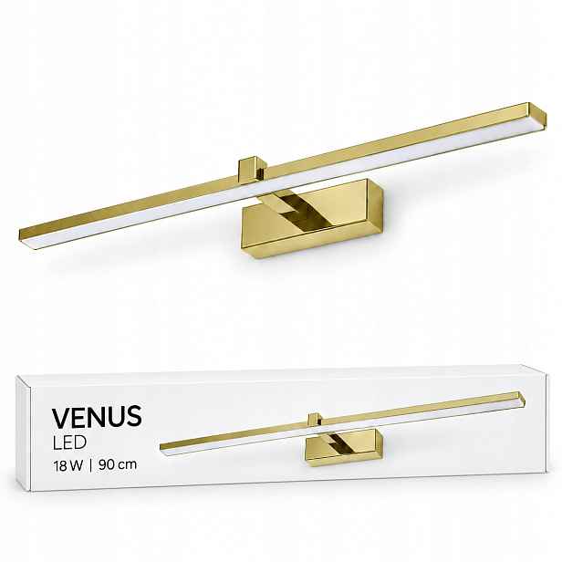 Venus 18W 90 cm zlatá Led koupelnová zrcadlová lampa 4200K IP44 1100lm