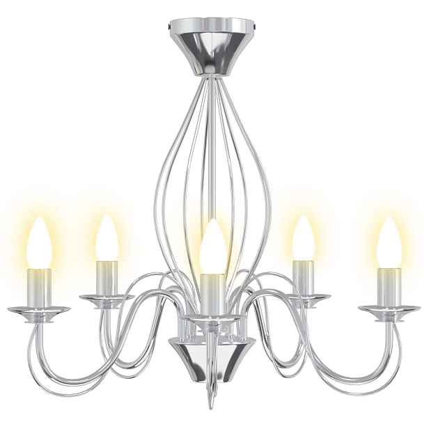 vidaXL Lustr E14 Kov Chrom Ø 52 x 47 cm