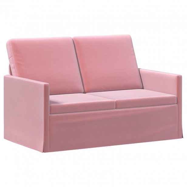 vidaXL Pohovka pro 2 osoby Růžová 130 x 81 x 82 cm Samet