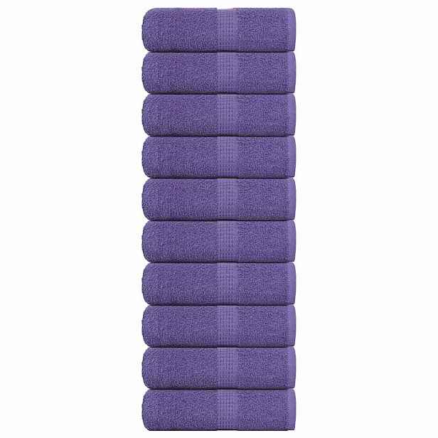 vidaXL Ručníky FROGN 10 ks fialové 30x30 cm 360 g/m²