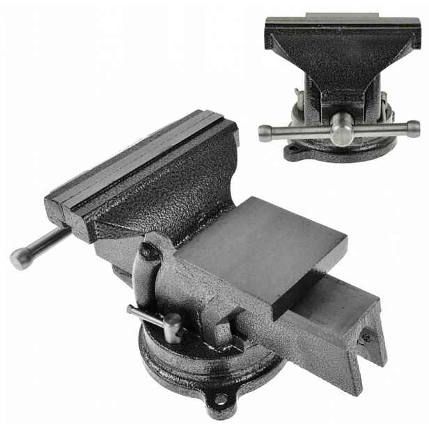 Svěrák Zámečnický Otočný 125 mm 5" S Kovadlem typ hobby, kovaná